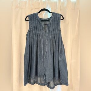Denim Sleeveless Romper